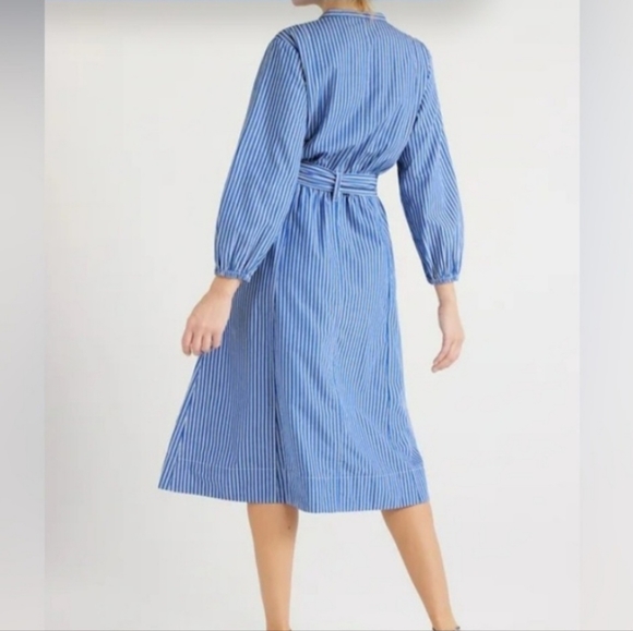 Free Assembly blue white stripe midi dress - Picture 5 of 5